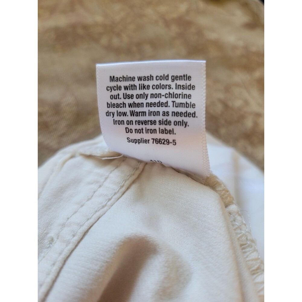 St. John's Bay Women's Straight Leg Corduroy Pants Size 20 Beige Cream NWT - Picture 7 of 7